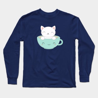 Kawaii and cute kitten t-shirt Long Sleeve T-Shirt